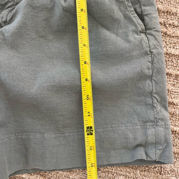 NWOT Frank and Eileen Waterford 4.5” Linen Shorts - Olive Green - Picture 13 of 15